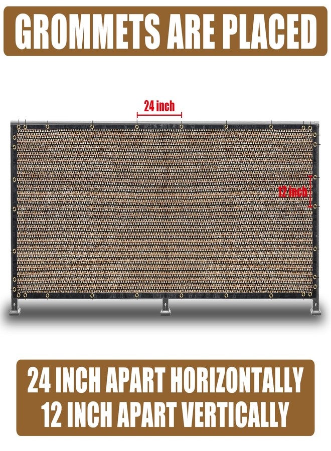 BADAO Brown 6FT X 50FT Outdoor Privacy Screen Fence & Mesh Shade Net Cover, Ideal for Garden and Backyard - Enhances Privacy for Fencing & Chain Link, Perfect for Patio Privacy Wall, Slats，Freestanding - Image 2